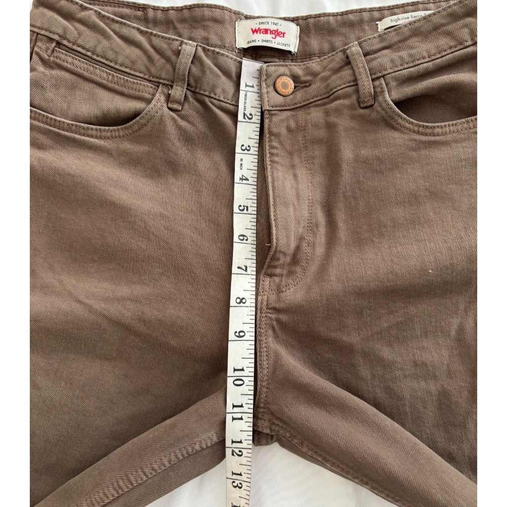 Wrangler Jeans 12 X 31 Brown High Rise Fierce Flare Denim Rodeo cowgirl Retro - Picture 16 of 16